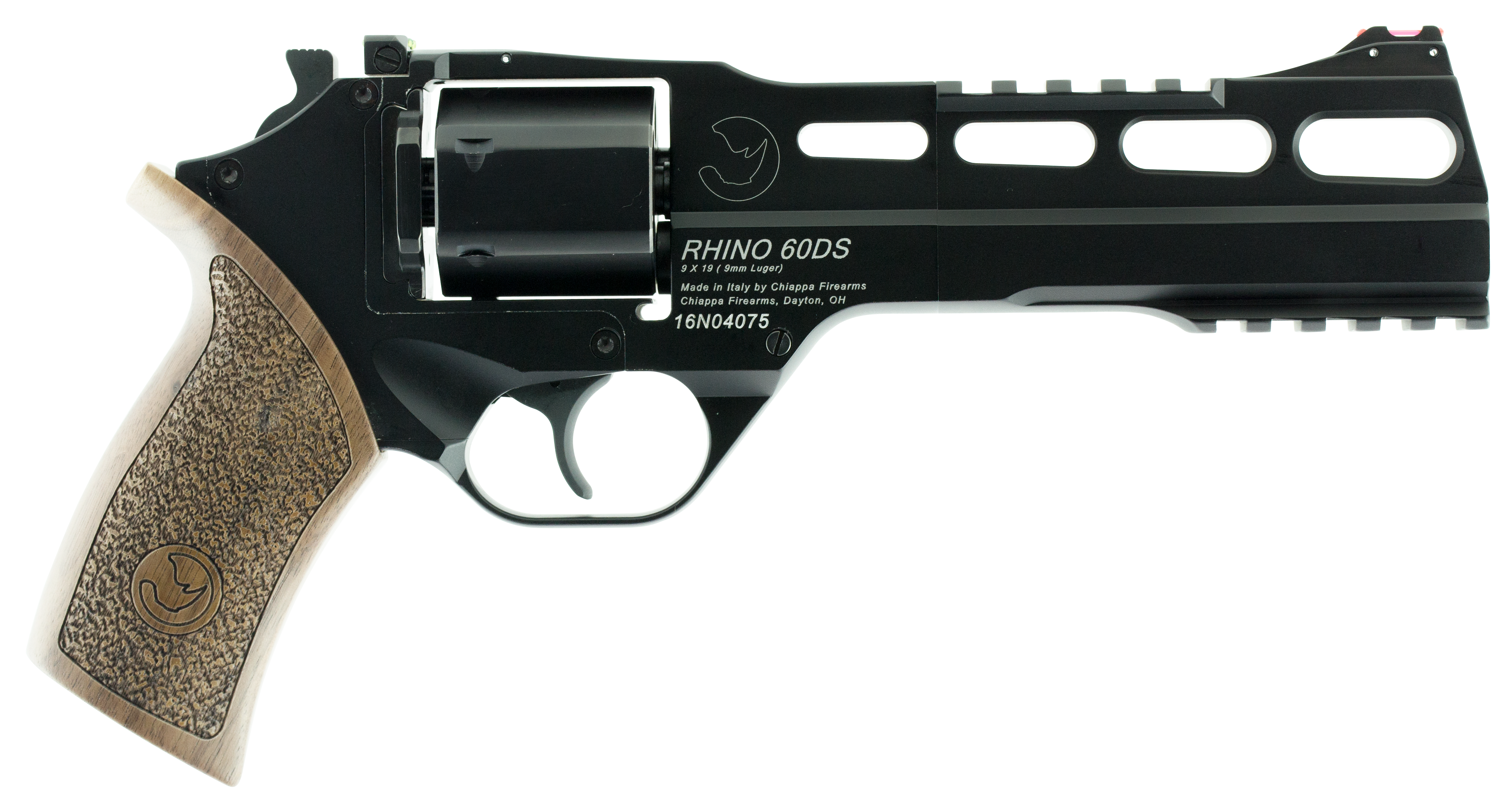 Chiappa Firearms Rhino 60DS 9mm Luger 6" 6 Rounds Walnut Grip Vent Rib