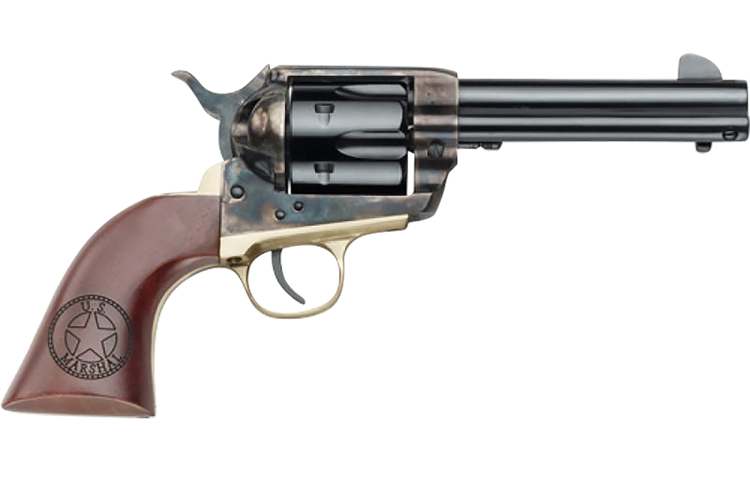 Pietta 1873 GWII US Marshal Revolver 45 LC 4.75 in. Walnut Grip w/ 45 ACP Cylinder