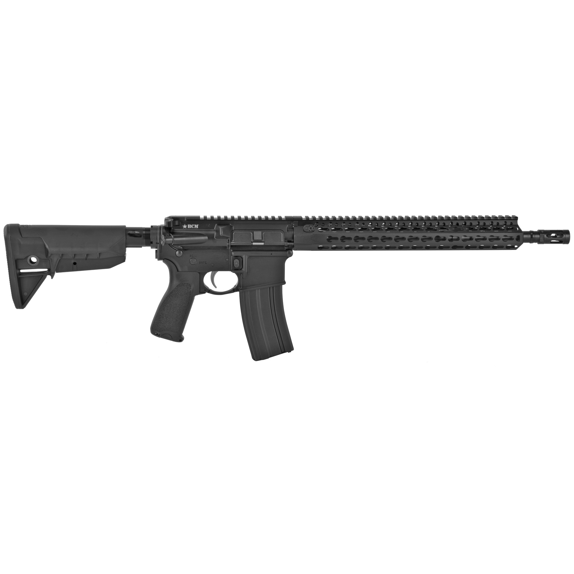 BCM Recce-14 KMR-A, 5.56x45 NATO, 14.5in. Barrel, 30rd, Forged Receivers, 13" KeyMod Handguard, Pinned & Welded Mod 0 Compensator - Black (NPN: 780790)