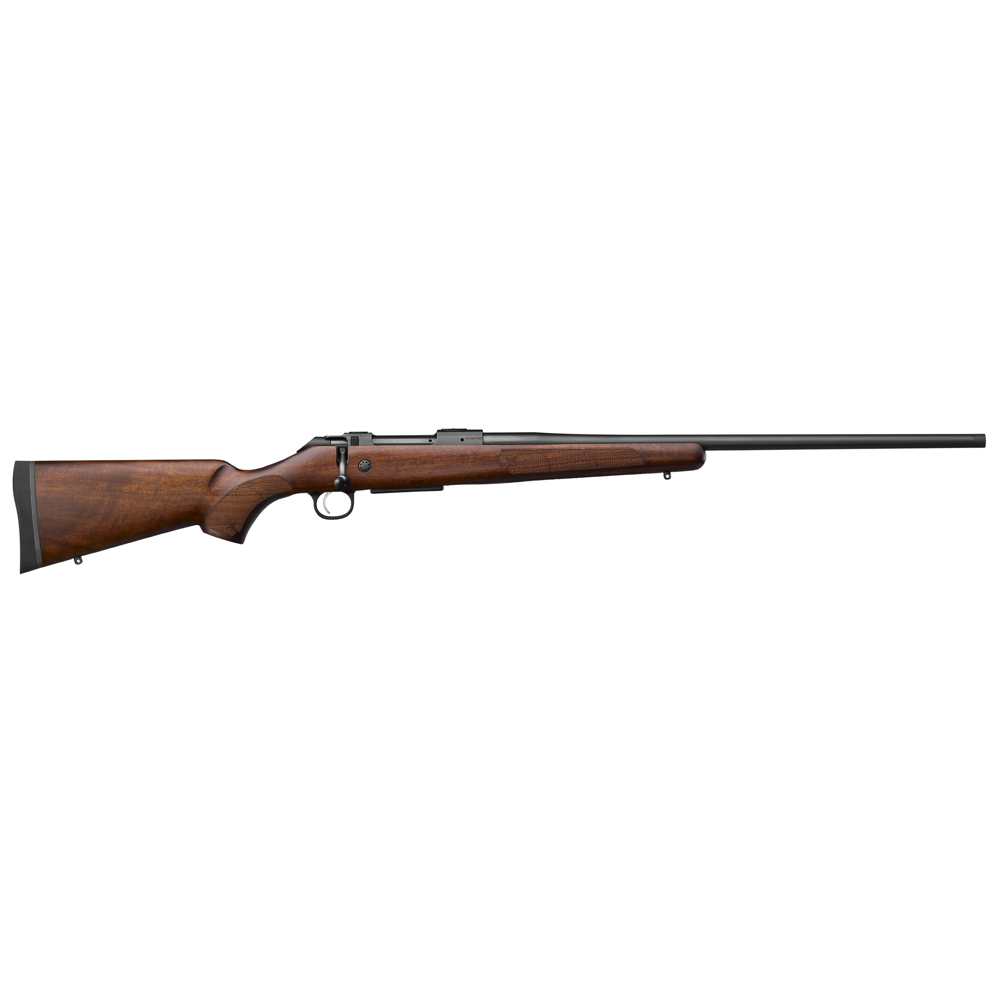CZ 600 American 223 Remington 24 in Threaded 5rd Satin Finish Walnut Stock