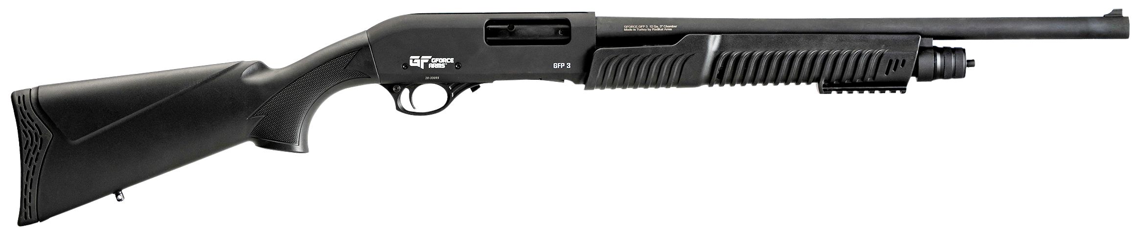 Gforce Arms GF3P2020 GF3P  20 Gauge with 20" Barrel, 3" Chamber, 4+1 Capacity, Black Metal Finish & Black Synthetic Stock (Full Size)