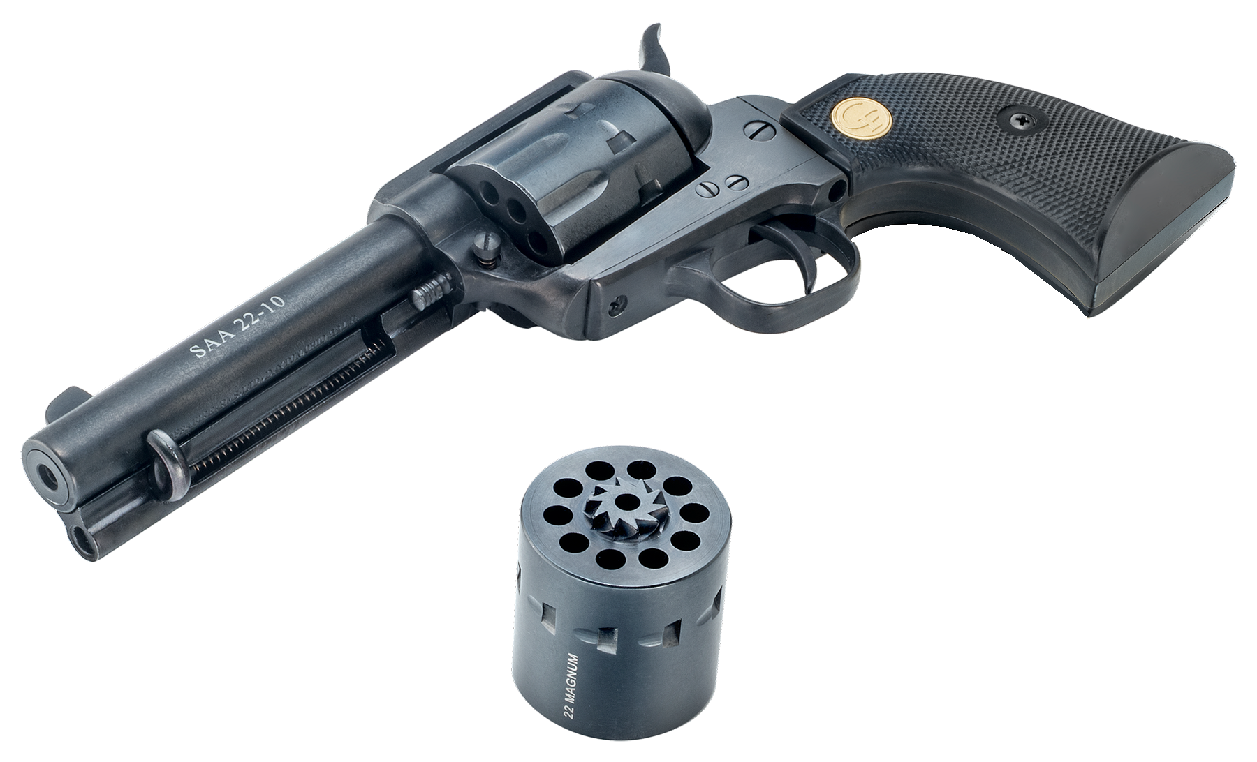 Chiappa Firearms SAA 1873 22 LR 22 WMR 4.75" 10 Rounds Blued Steel