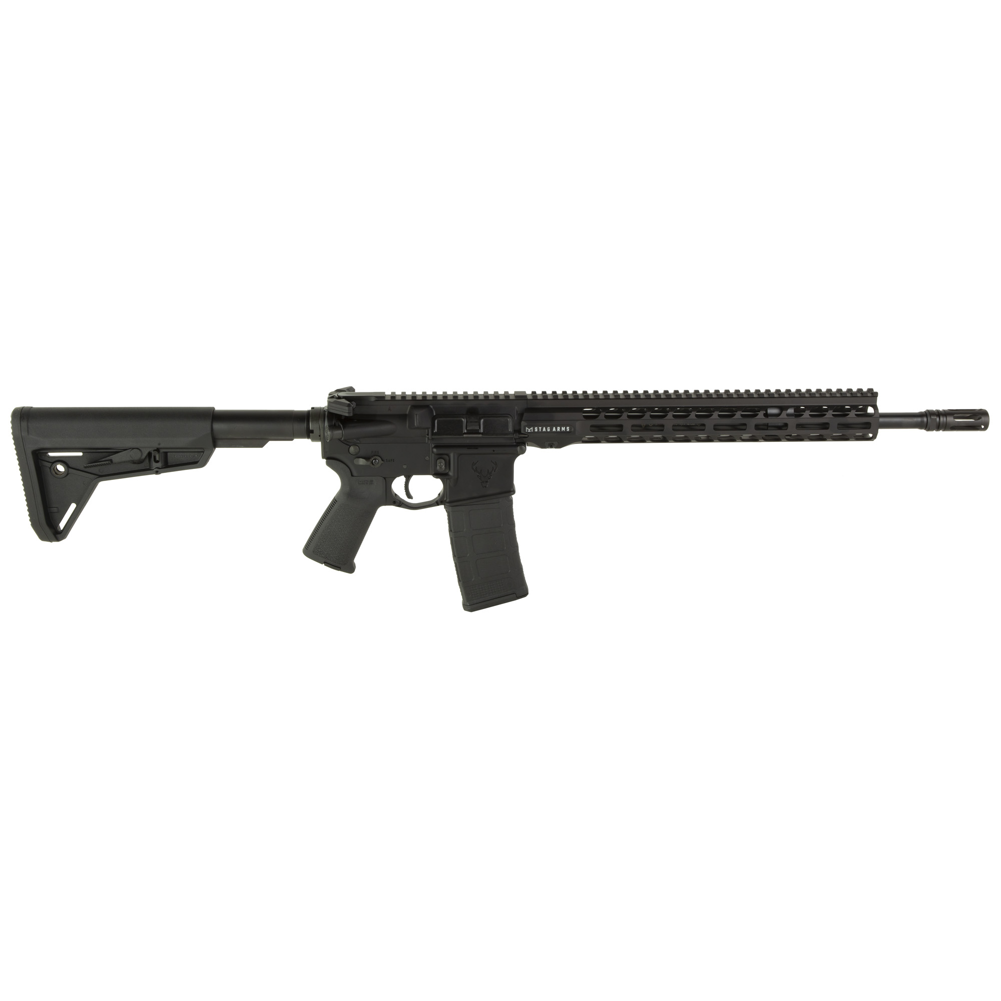 Stag Arms STAG15000142 Stag 15 Tactical 5.56x45mm NATO 16" Barrel, 30+1 Optic Ready, Overall Black, Magpul  Stock & MOE Grip