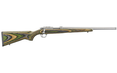 Ruger 7220 17 Hornet 18.5 inch 6 round plus 1 Stainless Green Laminate