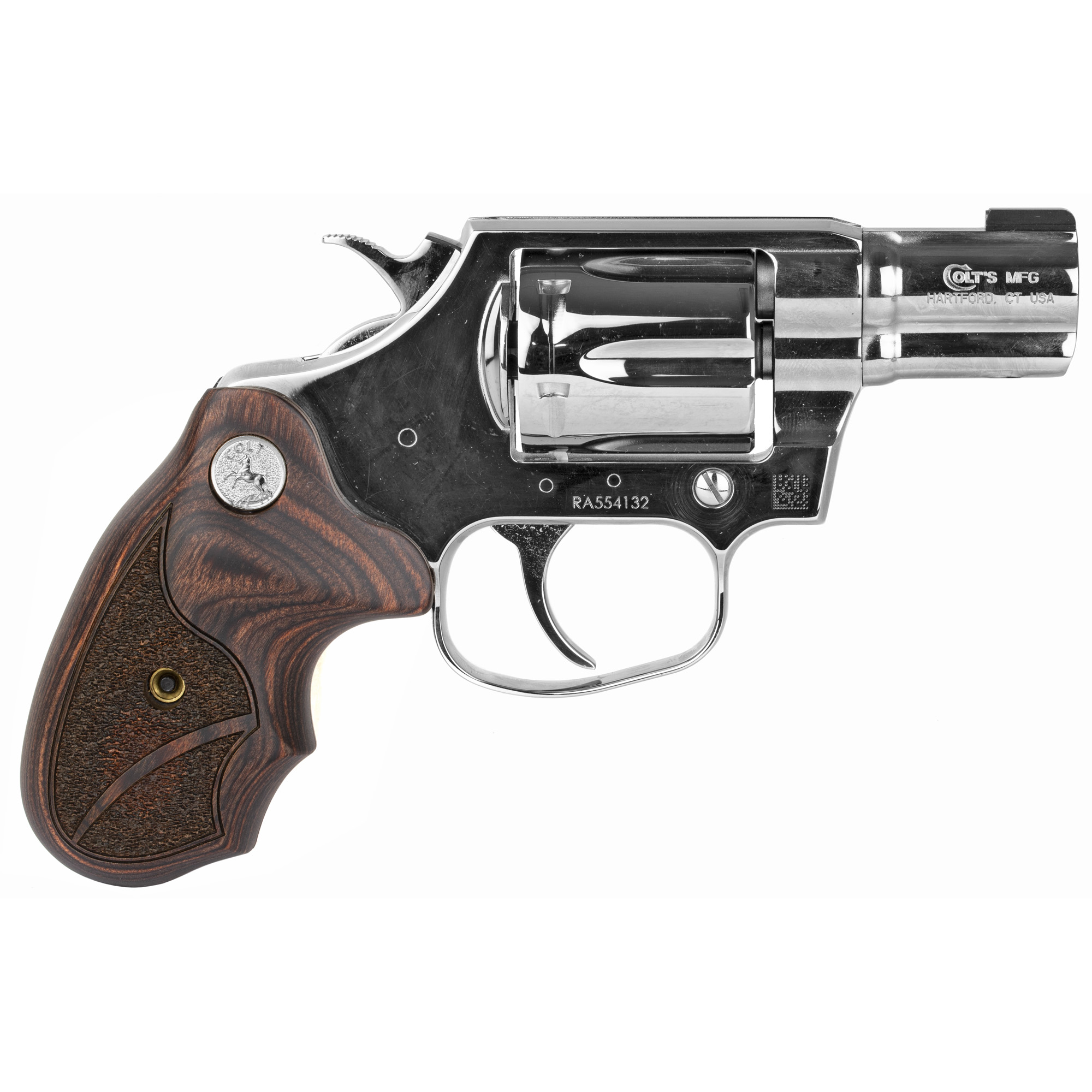 Colt Cobra .38 Special +P 2" Barrel 6 Rounds Mirror Polished Stainless Silver