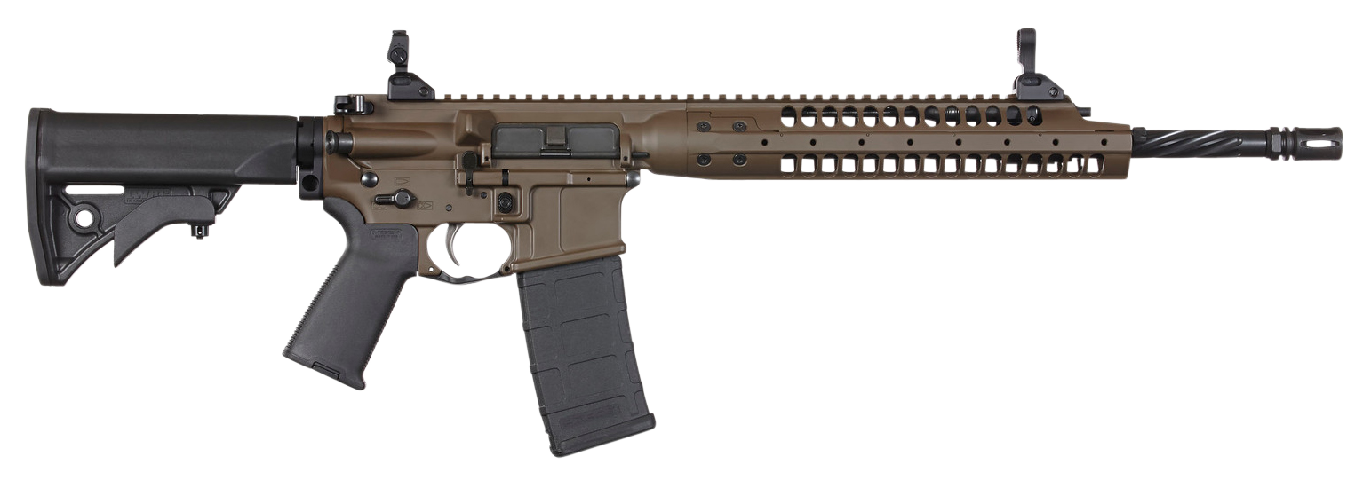 LWRC A5 Individual Carbine 5.56x45mm NATO 14.7in 30+1 Patriot Brown Adjustable Stock