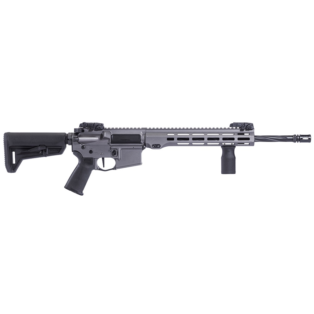 Maxim Defense MXM49734 MD15 L 5.56x45mm NATO 30+1 16" Fluted Barrel, Sniper Gray Rec/M-LOK Handguard, Black Magpul Furniture, SL-K Stock, MBUS Sights, Blackout Defense Flat Trigger