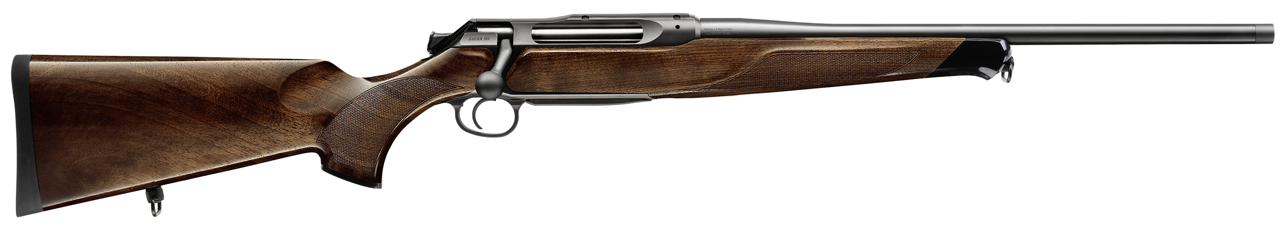 Sauer 80117095 505 Lux Full Size 6.5 Creedmoor 5+1 22" Matte Blued Threaded Barrel, Matte Blued Saddle Mount Steel Receiver, Grade 2 Wood Fixed Stock