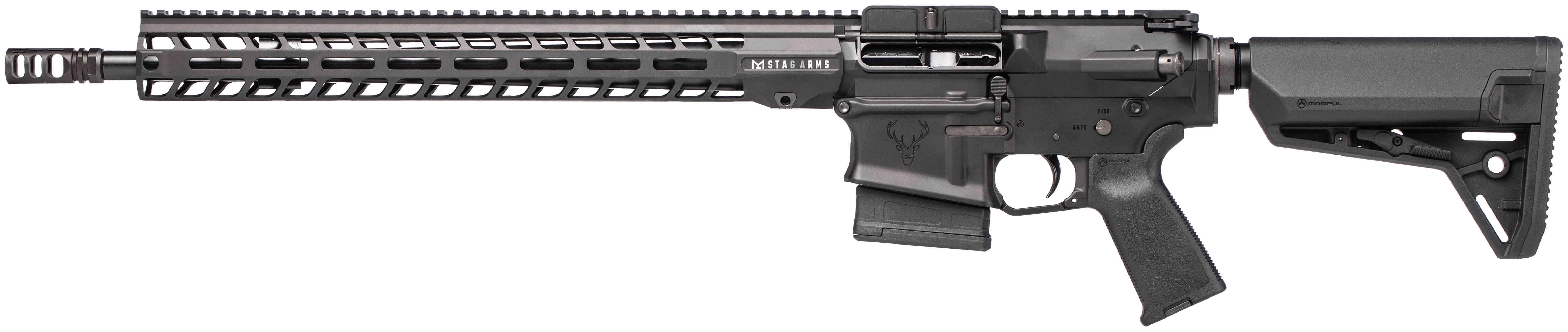 Stag Arms STAG10010142 Stag 10 Marksman 308 Win 18" 10+1 Black Hard Coat Anodized Rec Black Adjustable Magpul SL-S Stock Black Magpul MOE Grip