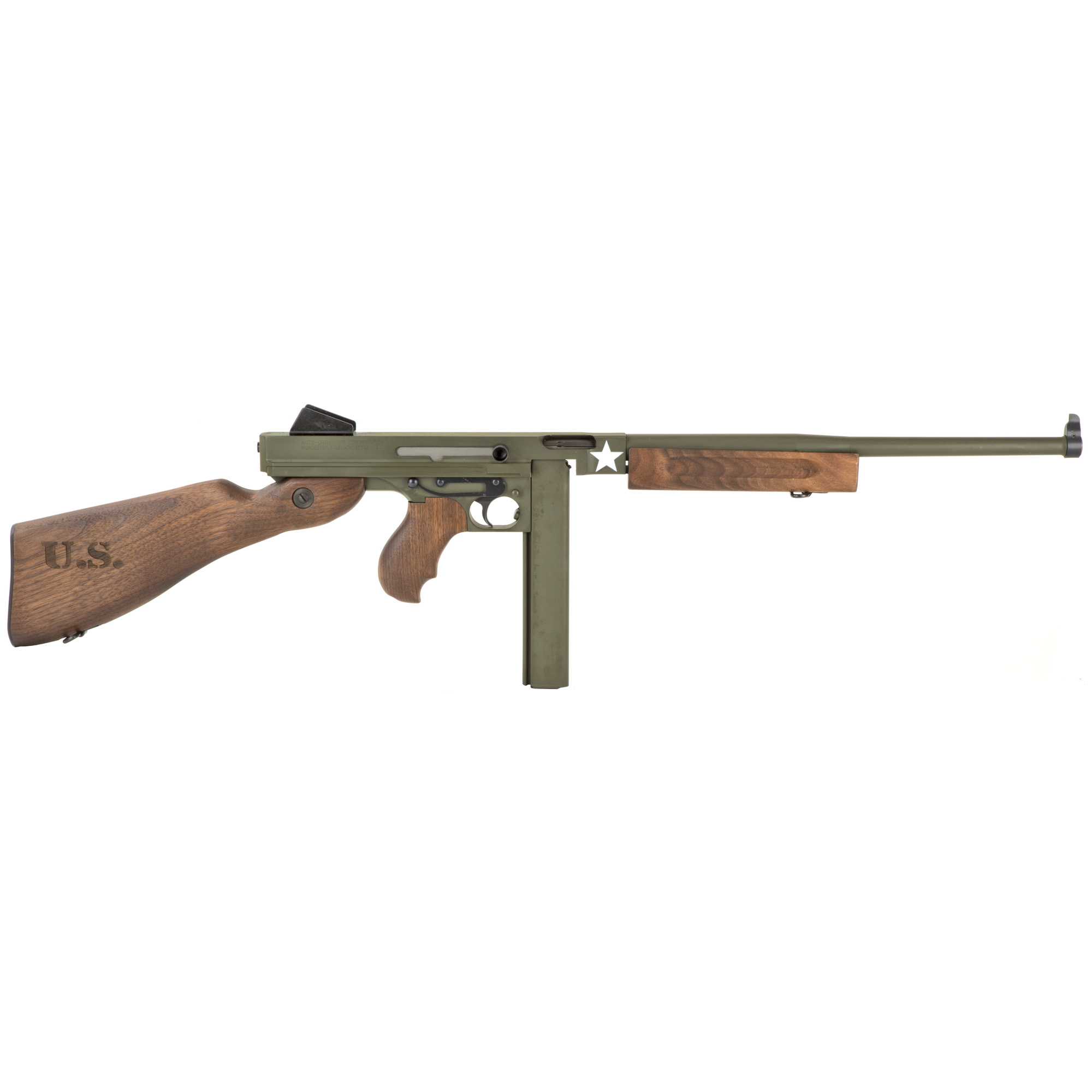 Auto Ordnance M1 Carbine Tanker Thompson 45 ACP 16.5 in 30 rd OD Green Walnut