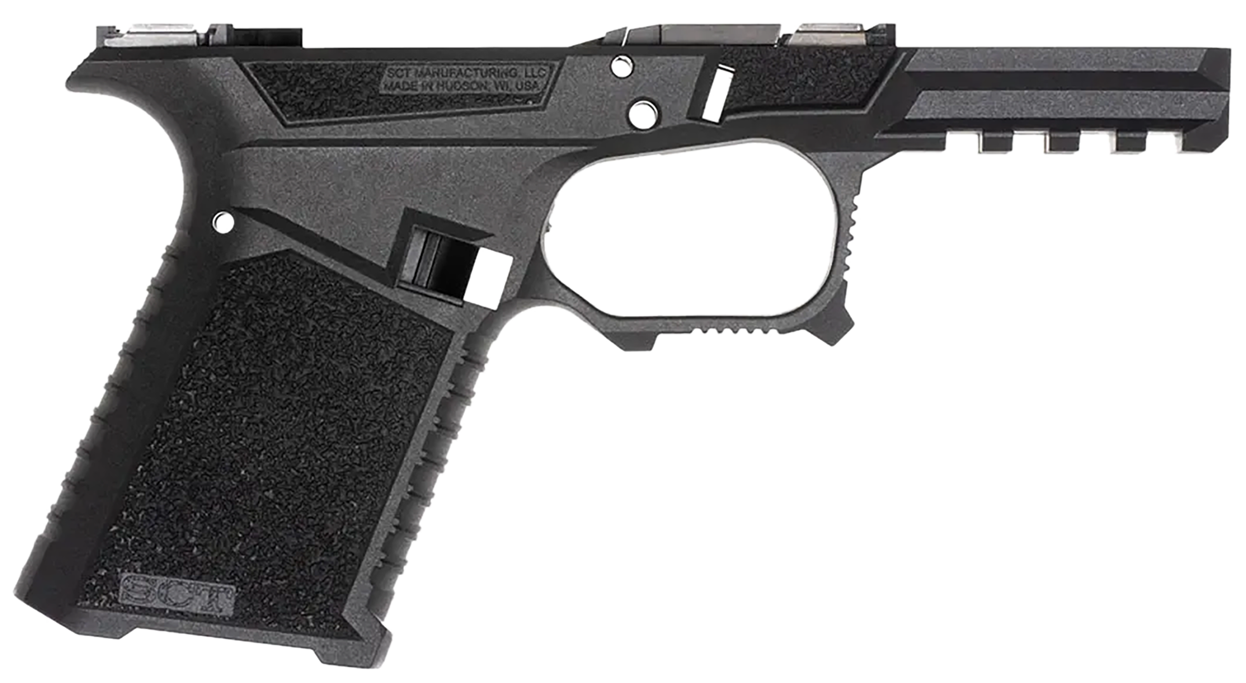 Sct Manufacturing 225000100 Compact  Compatible w/ Gen3 19/23/32 Black Polymer Frame Aggressive Texture Grip Includes Locking Block