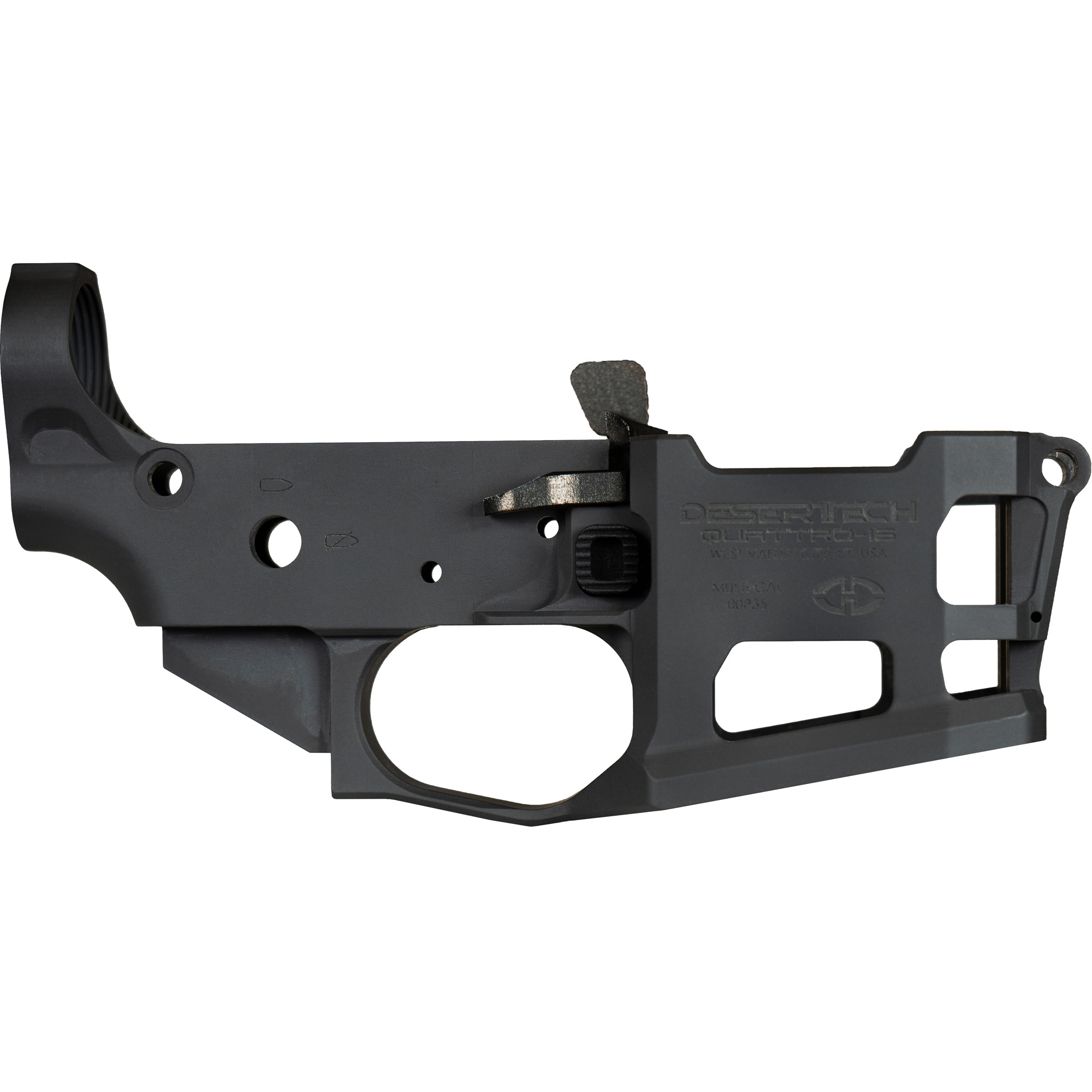 Desert Tech QTRLR15B53 Quattro-15  Multi-Caliber Black for AR-15 Includes Quad53 Magazine