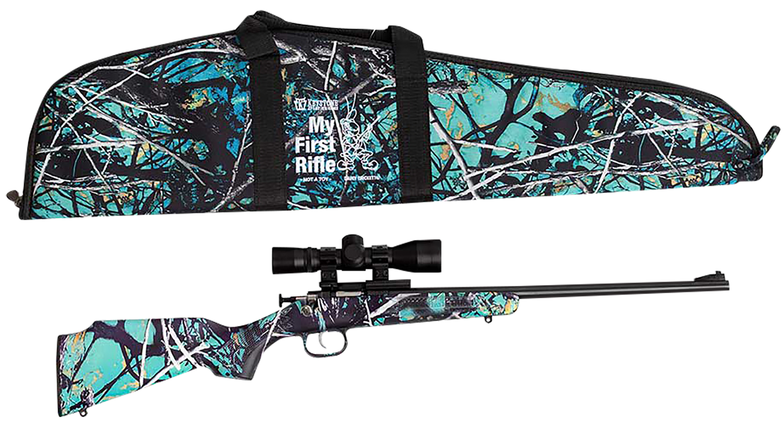 Keystone Crickett Package Rifle 22 LR 16 in. Serenity with Scope