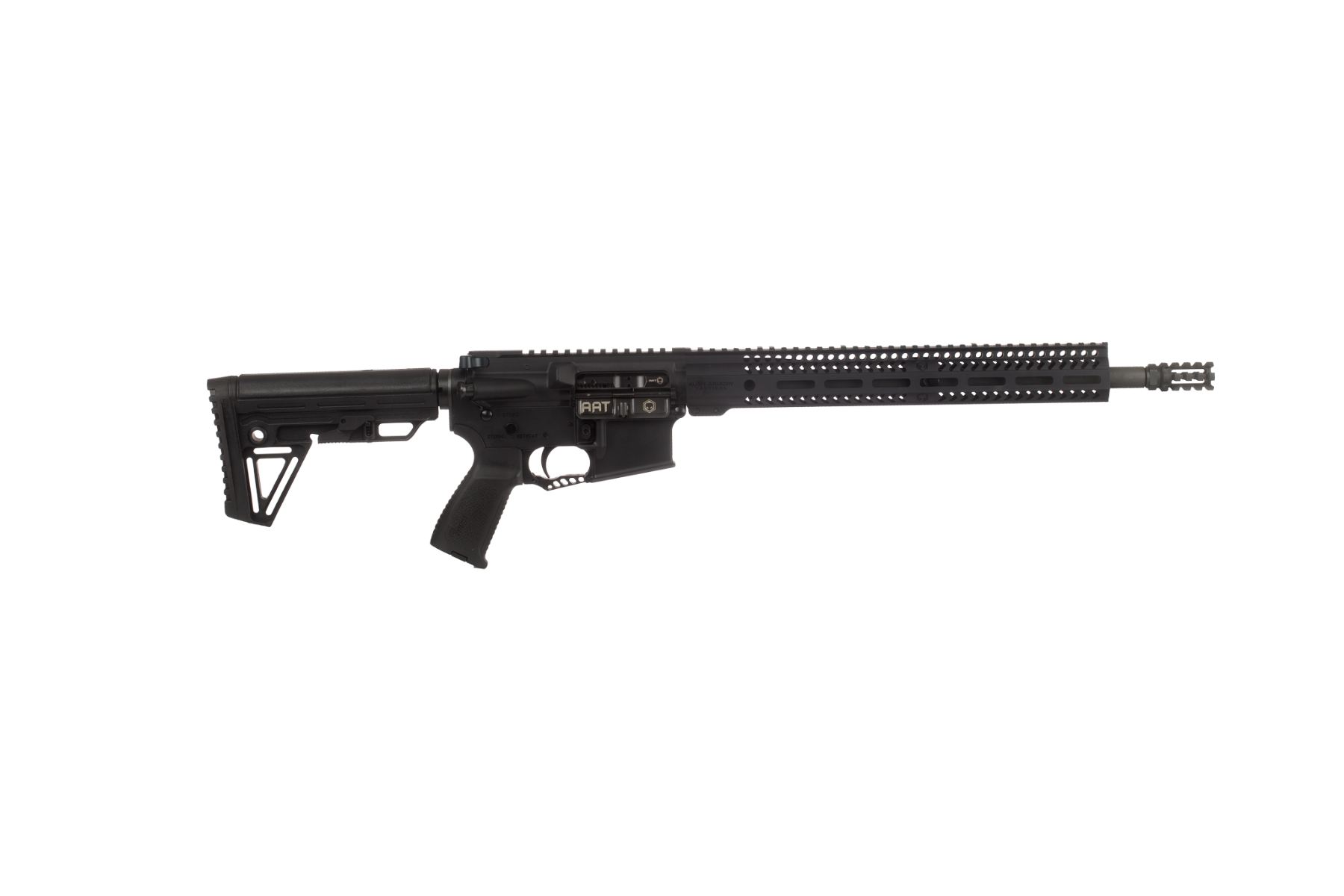 Alien Armory Tactical AAT-15 223 Wylde, 16in. Barrel, 30rd, 14" MLOK Rail & Pineapple Flash Hider - Black