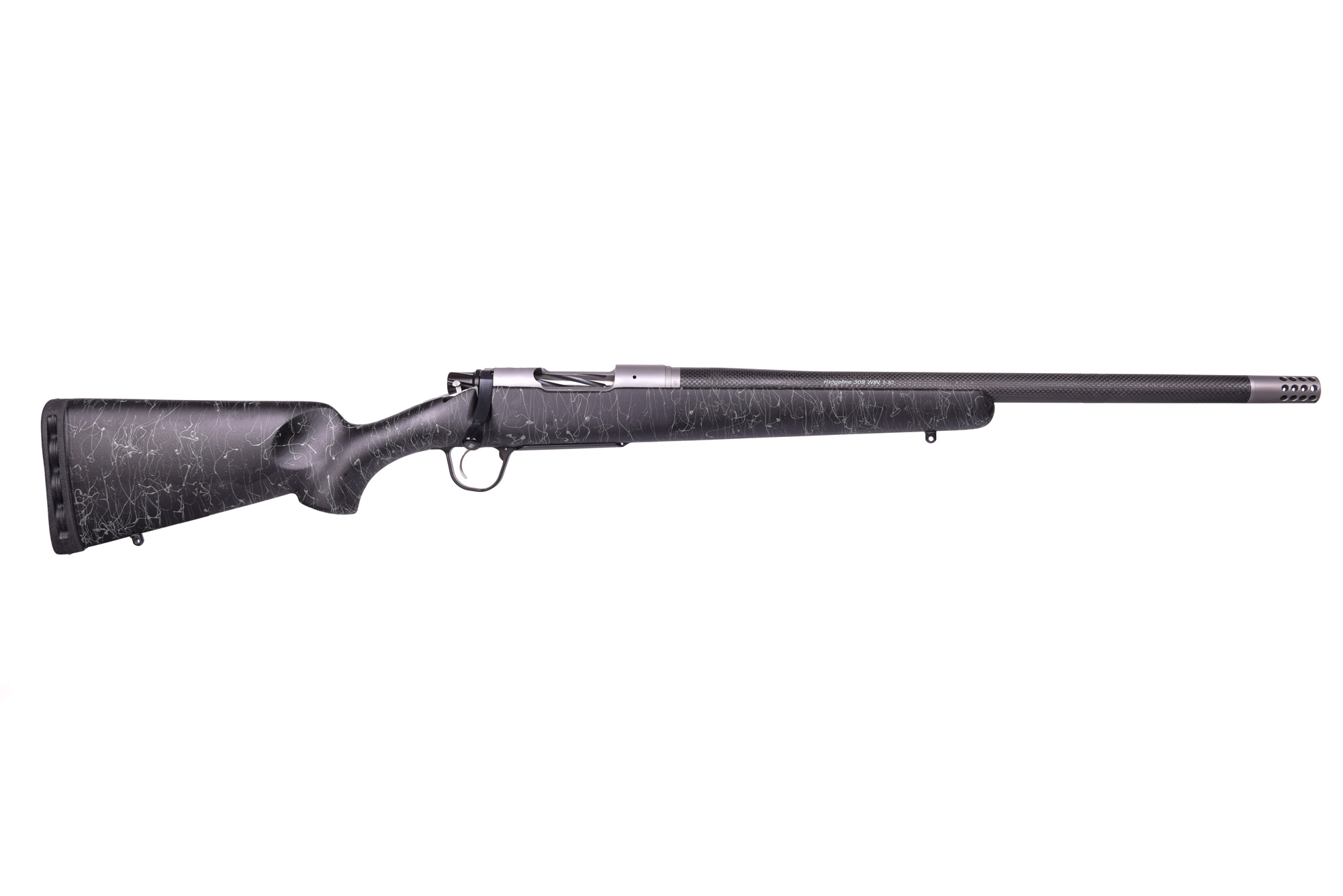 Christensen Arms Ridgeline Rifle 450 Bushmaster 3rd Magazine 20" Barrel Stainless Steel Black/Gray Webbing Stock