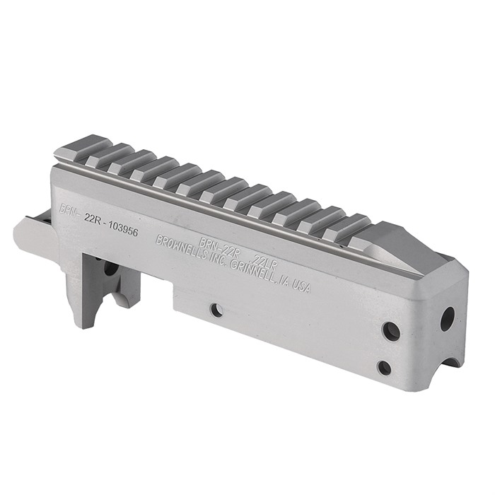 Brownells BRN-22 22 Long Rifle Stripped Receiver Railed Top Natural Finish