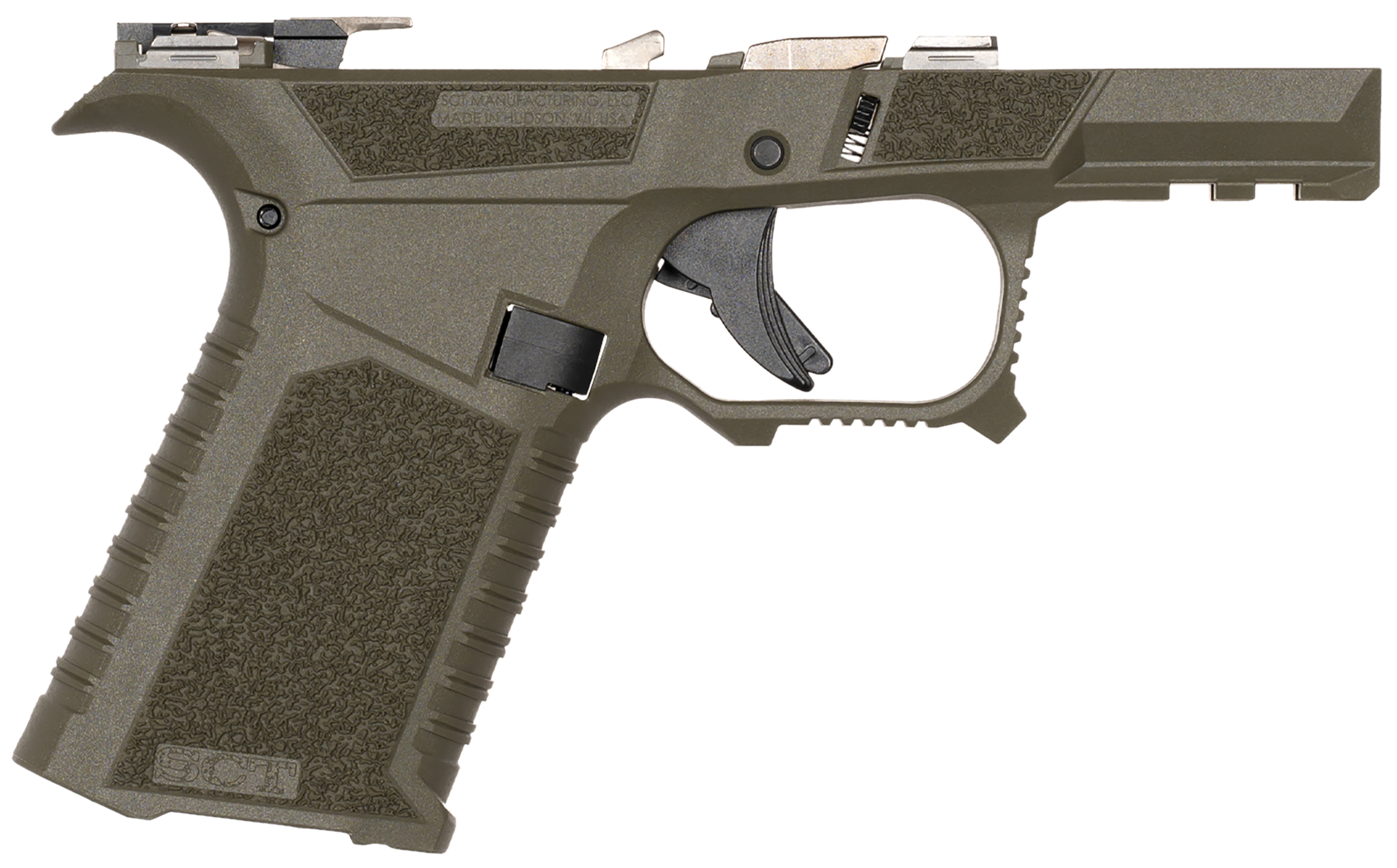 SCT Manufacturing Sub Compact Frame Glock 43X 48 OD Green Polymer Texture Grip