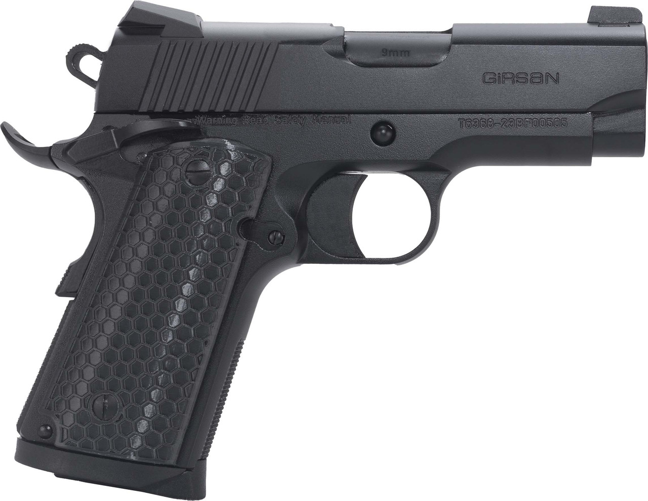 EAA Untouchable Officer 1911 Pistol 9mm 3.4 in. Black 9 rd.