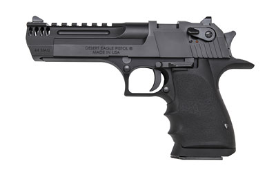 Magnum Research DE445IMB Desert Eagle L5 44 Rem Mag 5" with Muzzle Brake 8+1 Black Hardcoat Anodized Aluminum Frame Black Carbon Steel Slide Black Hogue Wraparound Grip