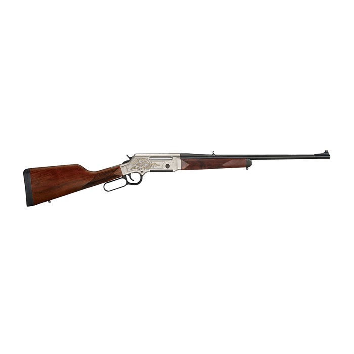 Henry Long Ranger H014D243 243 Win 20 Inch 4 Rounds Nickel-Plated with Gold Inlay
