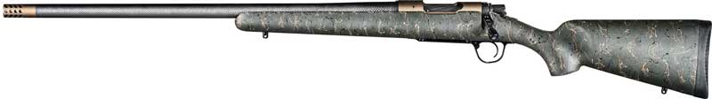 Christensen Arms 8010621300 Ridgeline FFT 300 Win Mag 3+1 22" Carbon Fiber/Threaded Barrel, Burnt Bronze Cerakote, Green with Black/Tan Accents Stock,