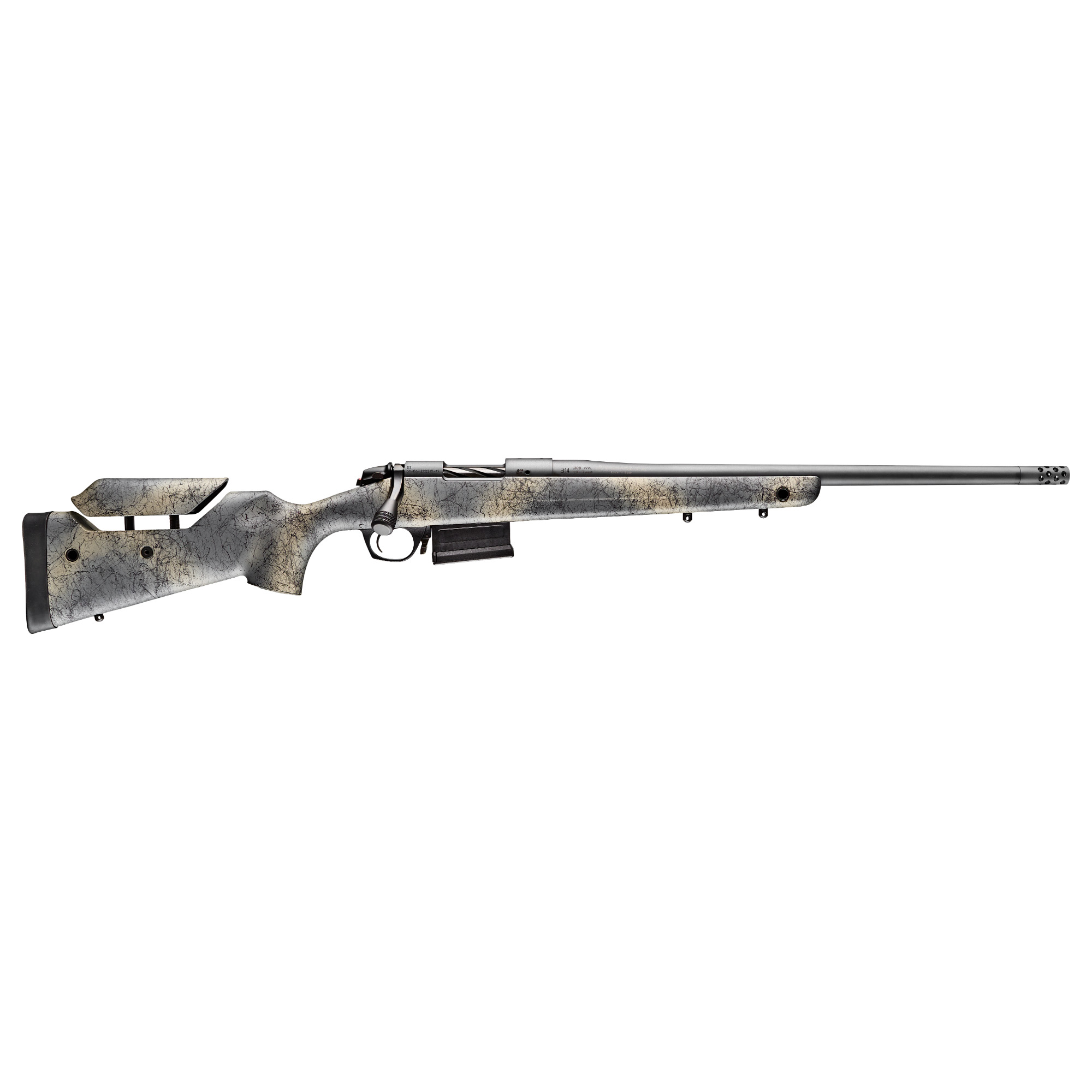 Bergara B-14 Terrain Wilderness 300 Winchester Magnum 26 in 5 Rds Woodland Camo Sniper Grey Cerakote