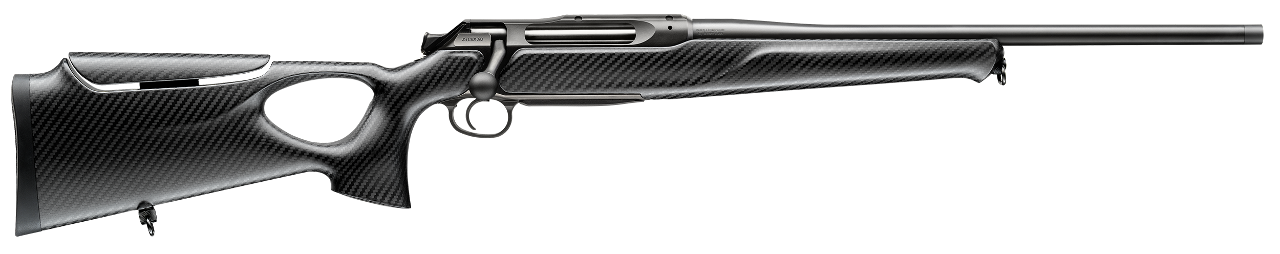 Sauer 80117663 505 Synchro XTC Full Size 375 H&H Mag 2+1 24" Matte Blued Steel Barrel, Matte Blued Saddle Mount Steel Receiver, Black Thumbhole w/Adj Comb Carbon Fiber Stock
