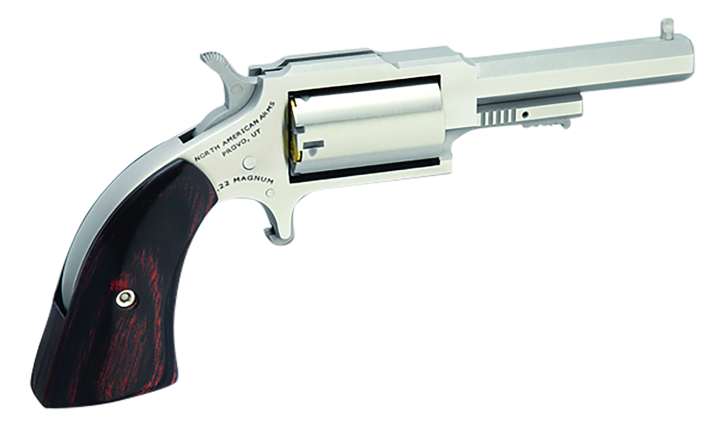 NAA The Earl Sheriff Mini-Revolver 22 WMR Stainless/Rosewood 2.5 in. 5 rd.