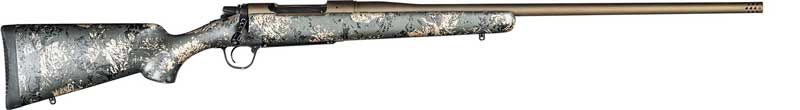 Christensen Arms 8010619400 Ridgeline FFT 7mm Rem Mag 3+1 22" Carbon Fiber/Threaded Barrel, Burnt Bronze Cerakote, Green with Black/Tan Accents Stock