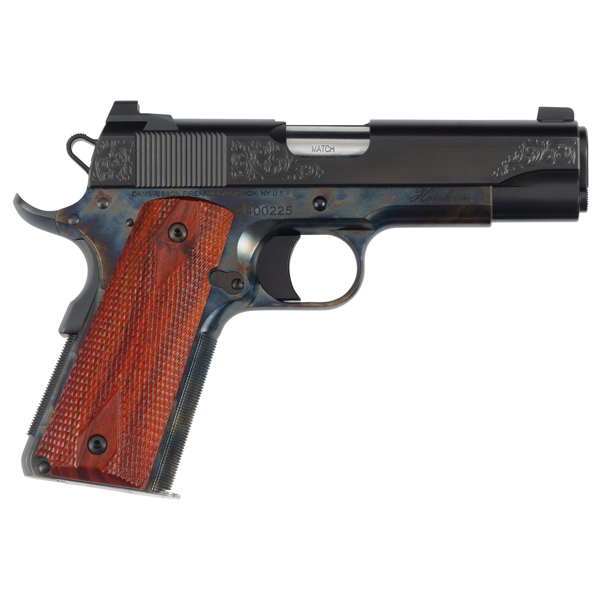 Dan Wesson Heirloom Commander, 45ACP, 4.25in. Barrel, 8rd, Engraving - Blued (1779)