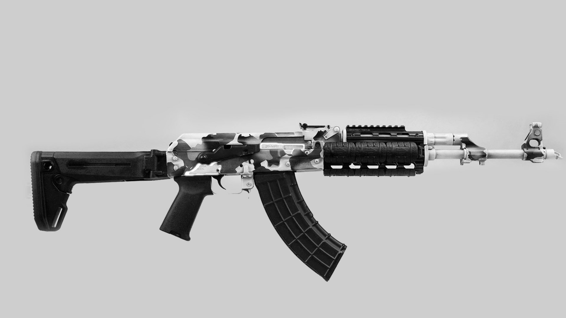 Zastava ZPAPM70 7.62x39 16.3" 30 Rounds White Camouflage Cerakote Semi-Automatic Rifle