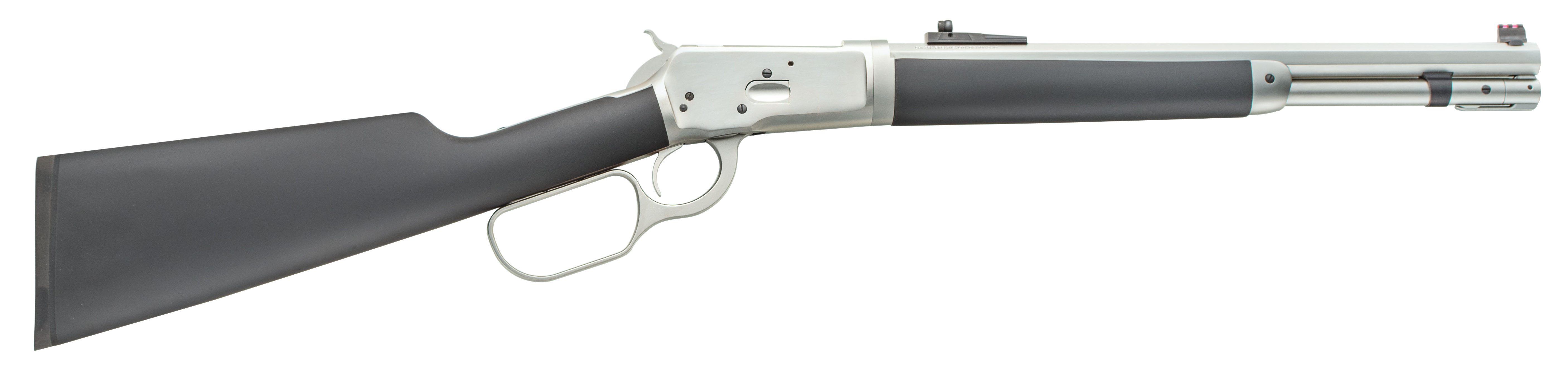 Taylors & Company 220081 1892 Alaskan Take-Down 44 Rem Mag Caliber with 7+1 Capacity, 16" Barrel, Matte Chrome Metal Finish & SoftTouch Black Synthetic Stock (Full Size)