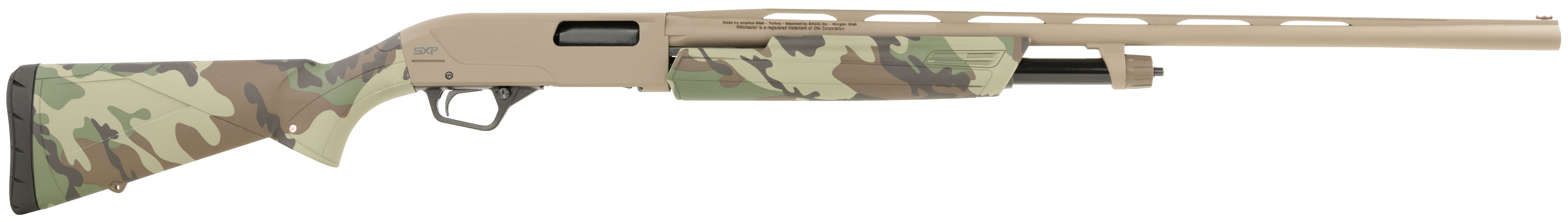 Winchester SXP Hybrid Hunter 20GA, 26in. Barrel, 5rd, Woodland Camo Stock & Forend - FDE (48702024320)