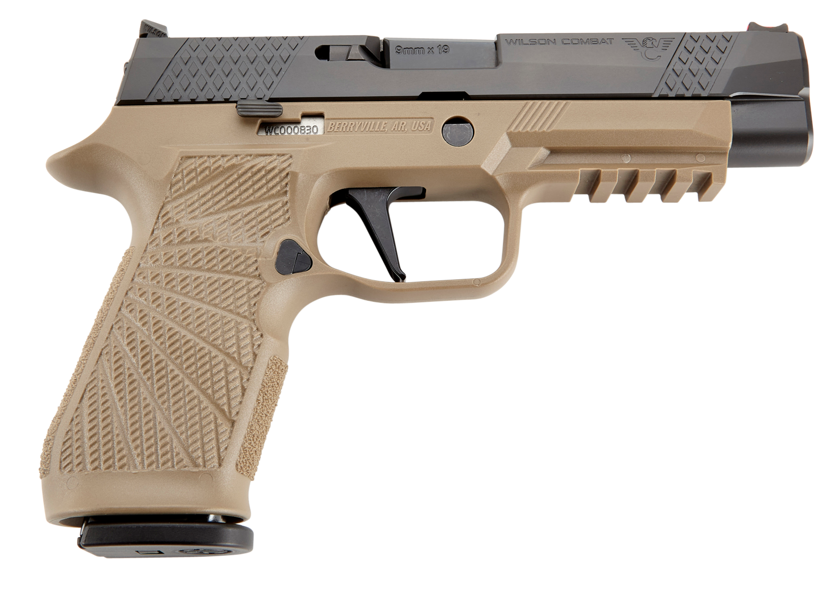 Wilson Combat P320 9mm Luger 4.70 inch 17+1 Tan DLC Steel Polymer Grip Action Tune