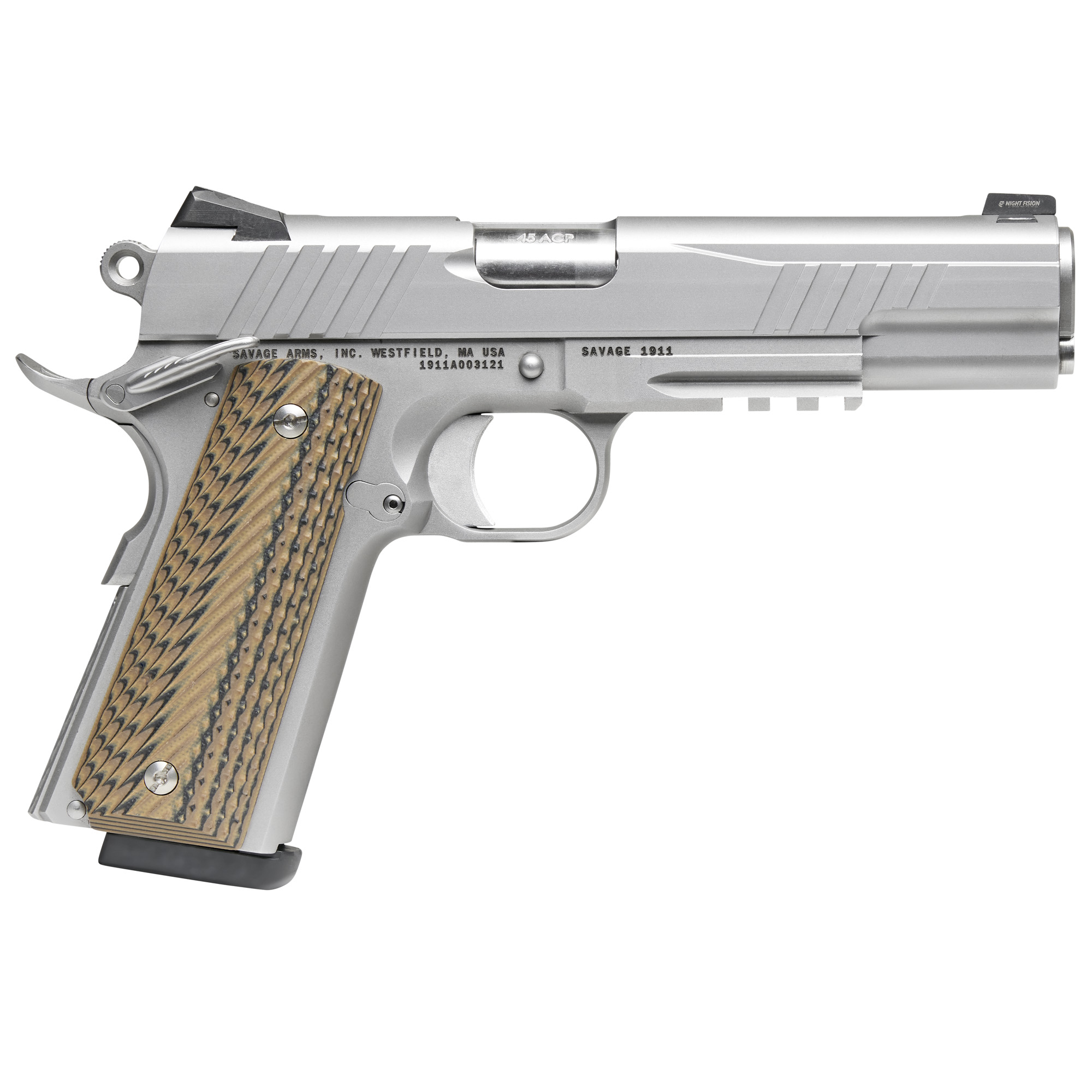 Savage 1911 Government 9mm 5 Inch 10 Round Stainless with Rail