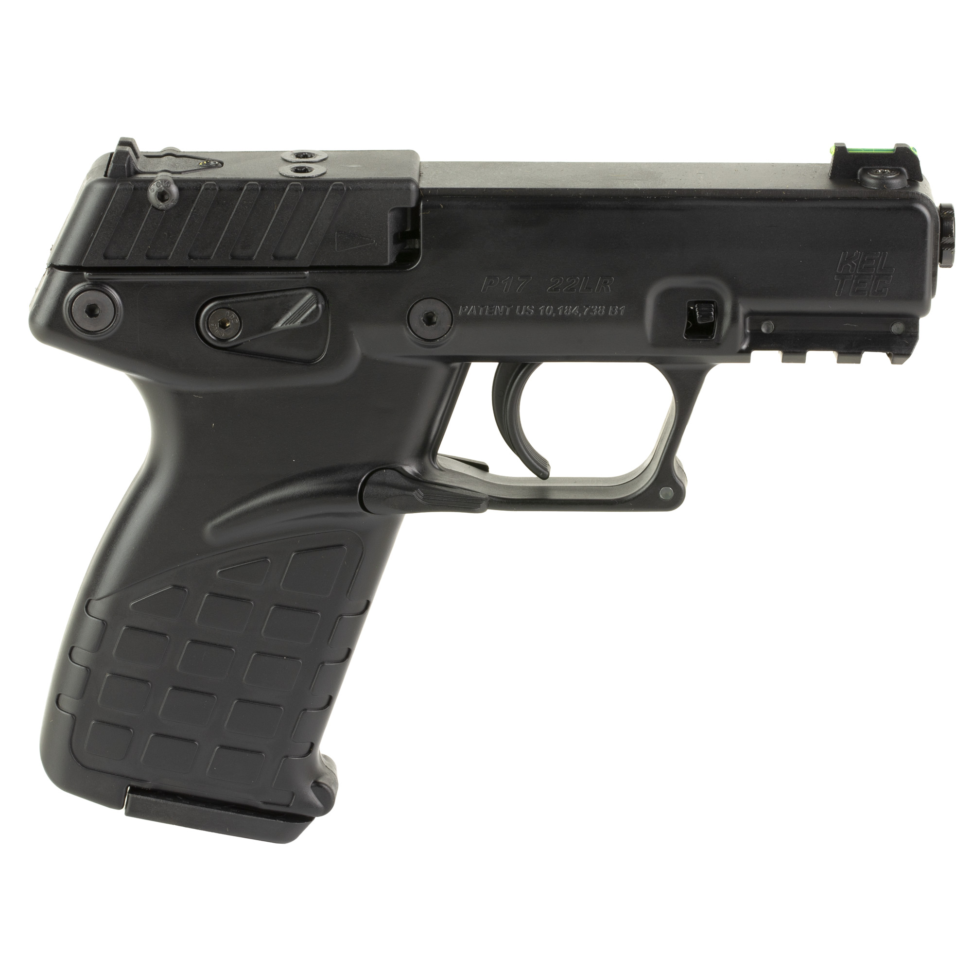 Kel-Tec P17 Pistol - Black | .22 LR | 3.8"  Threaded Barrel | 10rd | Fiber Optic Front Sight