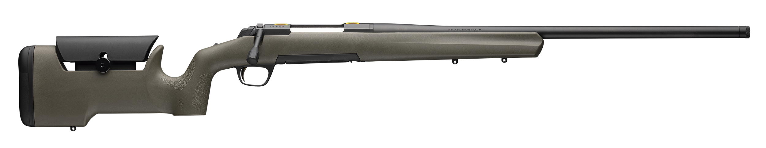 Browning 035599298 X-Bolt Max LR 7mm PRC 3+1 24"  Matte Black Fluted Sporter SR Barrel, Matte Black Drilled & Tapped/X-Lock Mount Steel Receiver, Synthetic OD Green Max Stock w/Adj Comb
