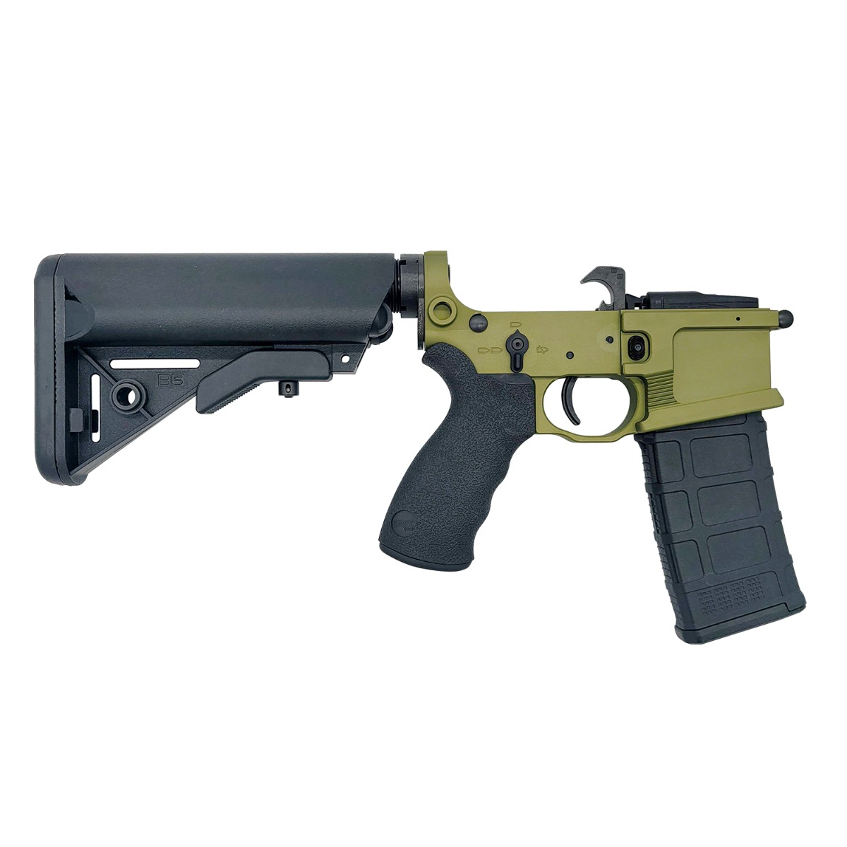 Franklin Armory BFSIII Equipped LIBERTAS BLR Complete AR15 Lower Receiver - OD Green | Installed BSFIII Trigger | B5 SOPMOD Stock Installed
