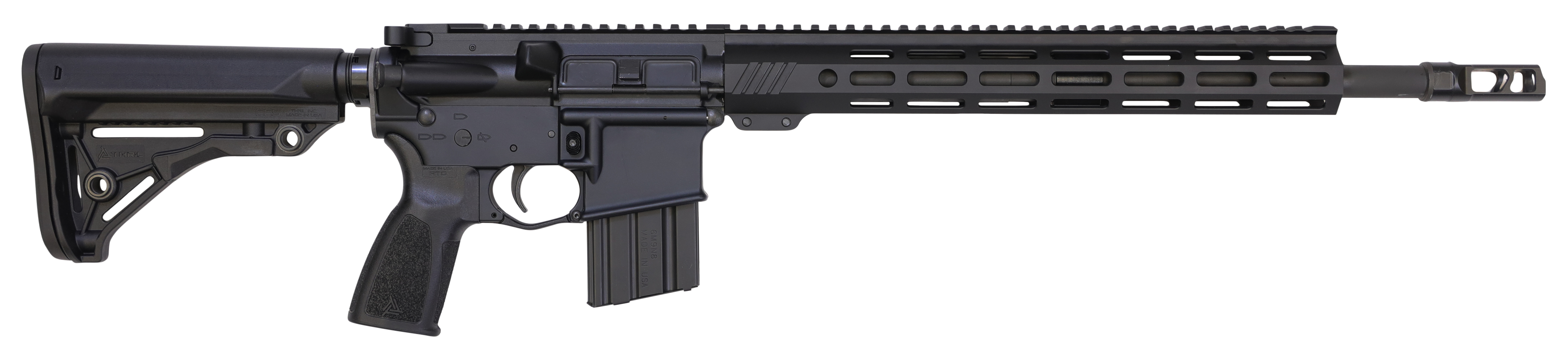 Bushmaster 450 Bravo Zulu AR Rifle - Black | .450 Bushmaster | 16" barrel | 14" BFI Free Float M-LOK Rail | THRiL Buttstock & Pistol Grip | Snake Charmer Muzzle Brake | DM2S 2 Stage Trigger