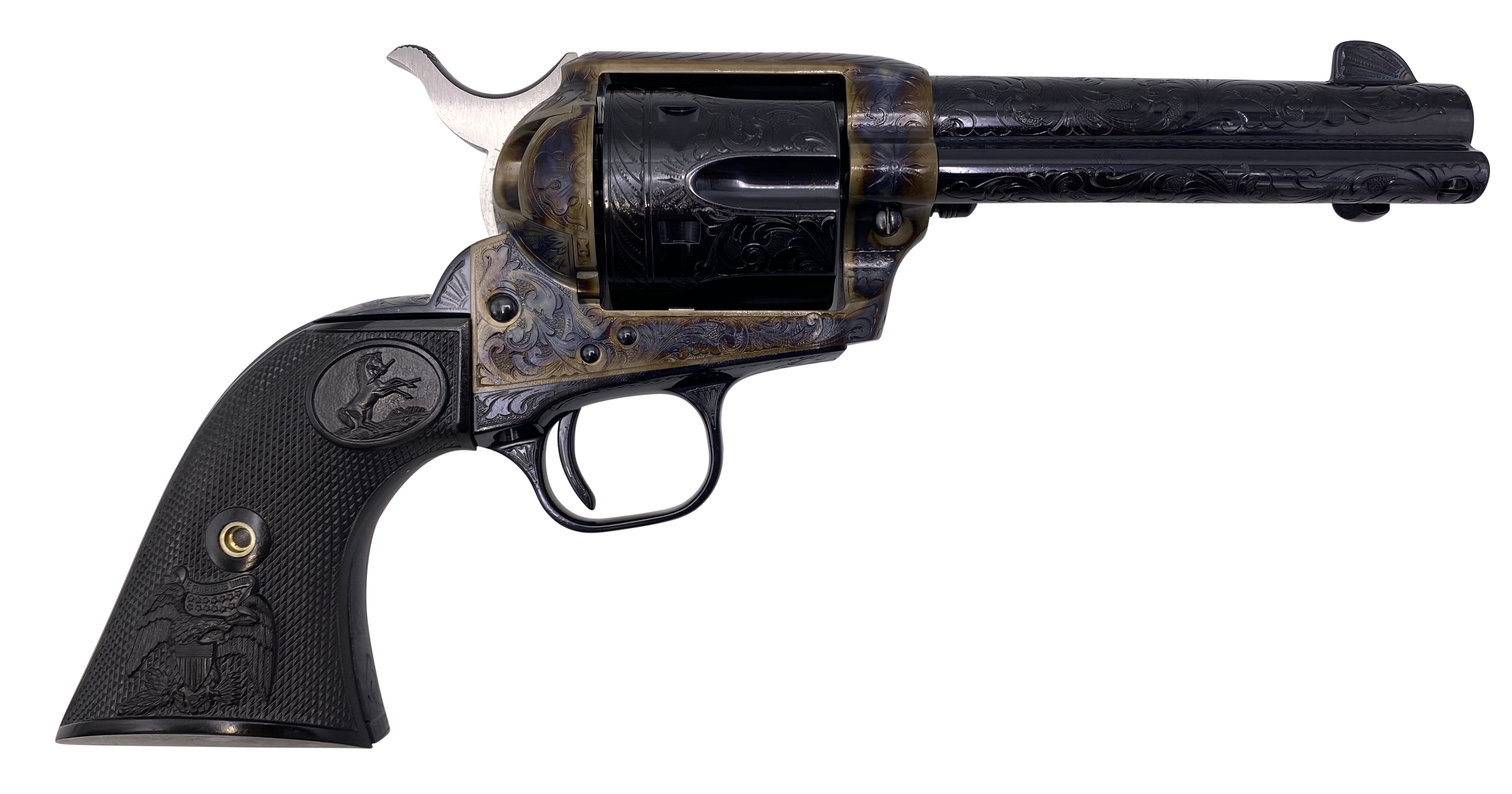 Colt Single Action Army P1840Z 45 Colt 4.75in 6 Round Blued Engraved Frame