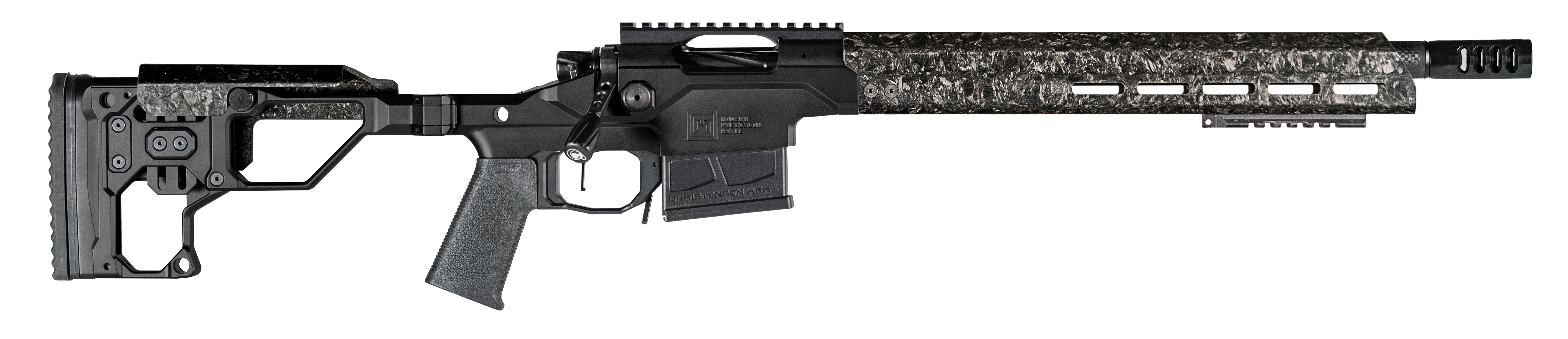 Christensen Arms 8010301500 Modern Precision  223 Rem 20" Threaded Carbon Fiber Barrel 5+1, Black Nitride Finish, Black Anodized with Folding Stock, Polymer Grip