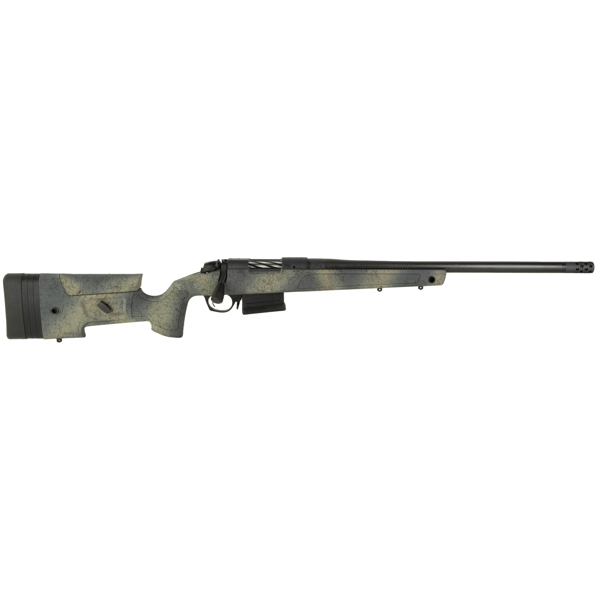 Bergara Rifles B14S371CF B-14 HMR Carbon Wilderness 308 Win 5+1 Cap 20" Carbon Fiber Wrapped Barrel, Woodland Camo Molded with Mini-Chassis Stock, Right Hand