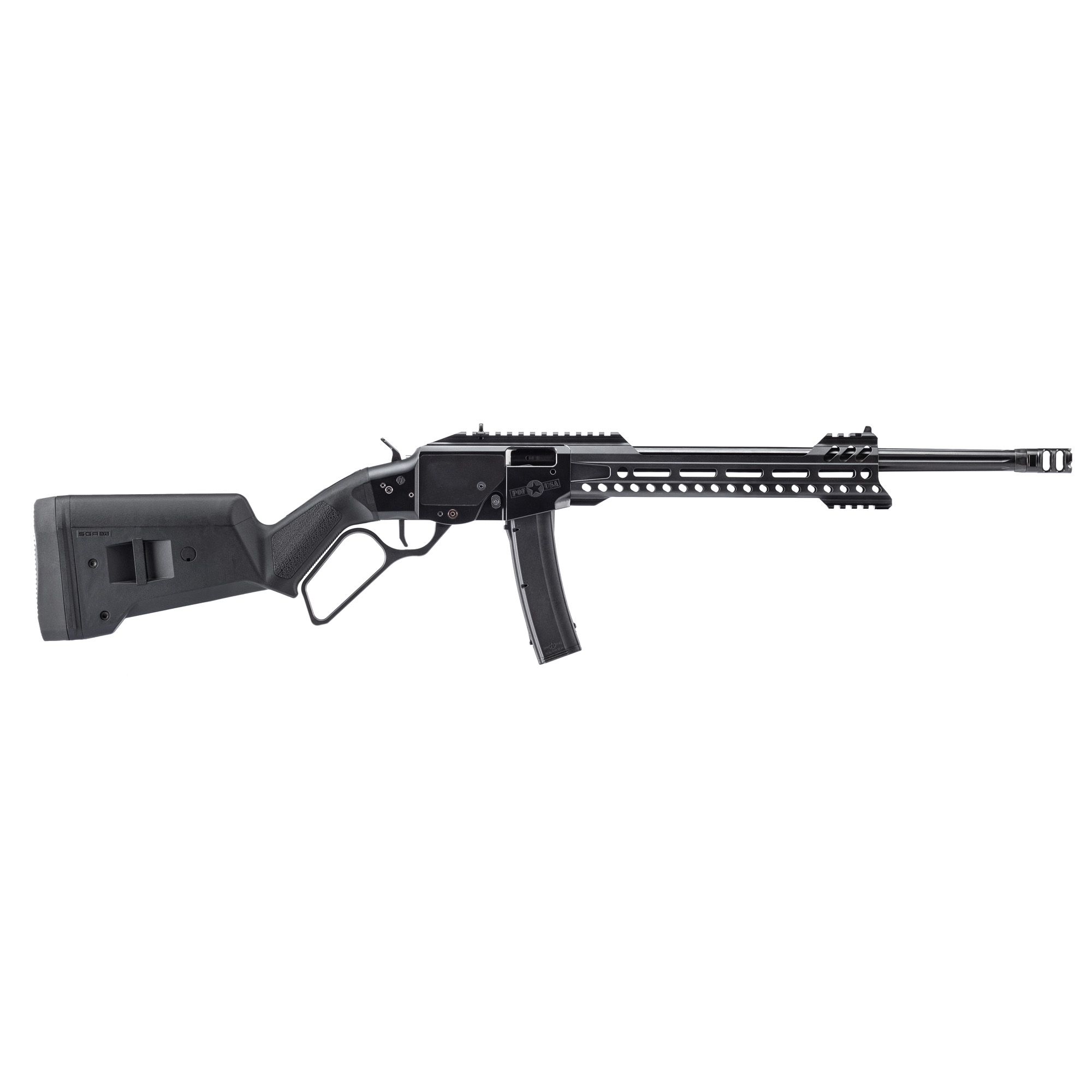 Patriot Ordnance Factory Tombstone 9mm Luger 16.5" Barrel 10 Rounds Anodized Finish Magpul SGA MLOK XS Ghost Ring Sights