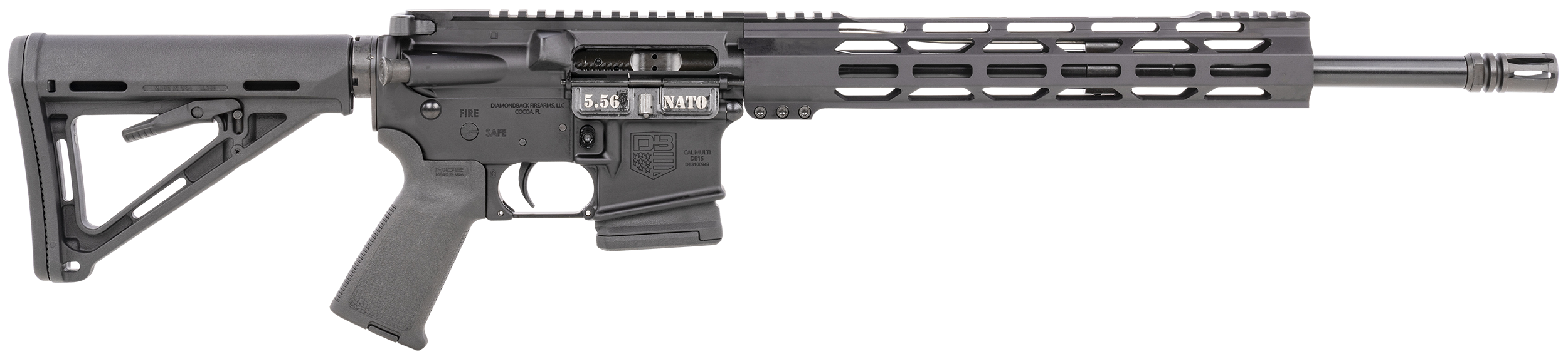 Diamondback DB15 5.56x45mm NATO 16in 10rd Hard Coat Anodized Magpul MOE