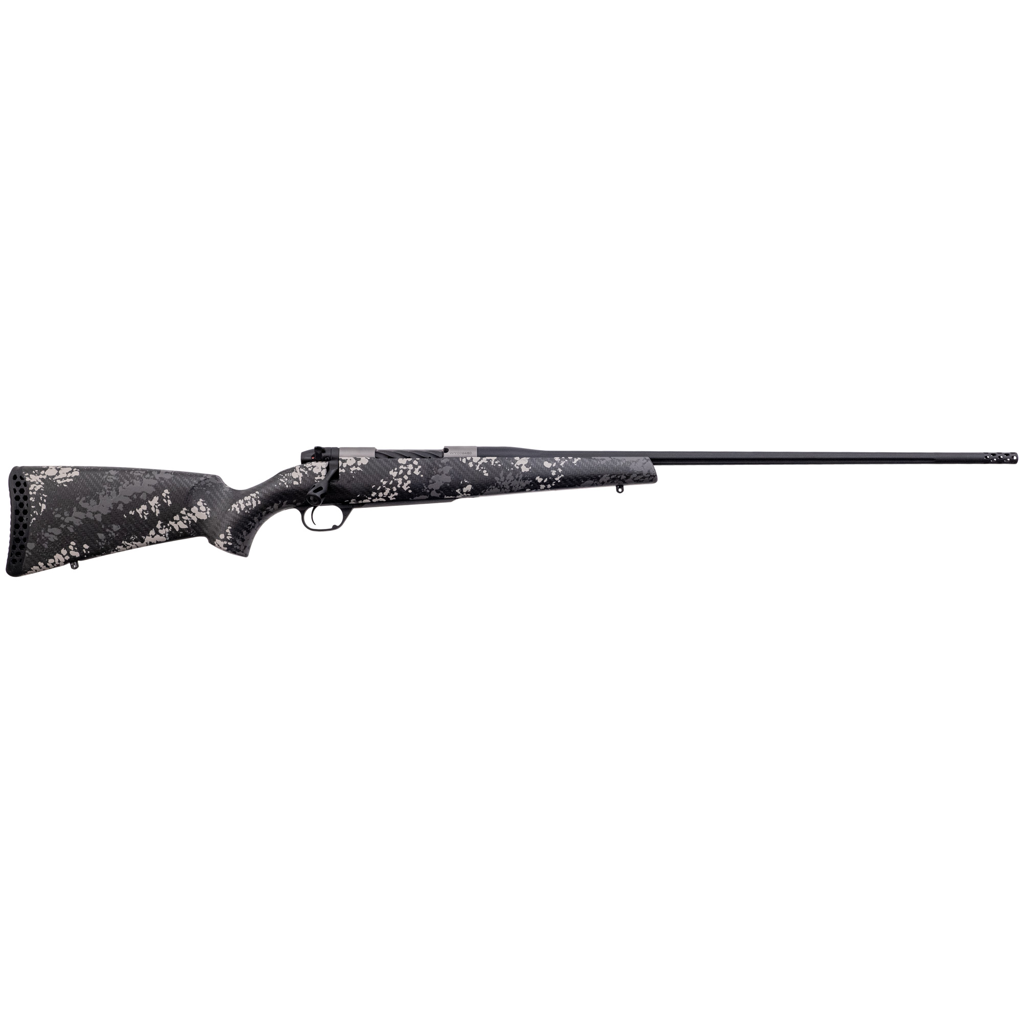 Weatherby Mark V Backcountry 280 Ackley Improved 24" 4 Rounds Gray Cerakote White Accents