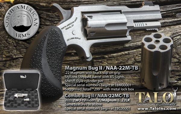 North American Arms Bug Out II 22 Long Rifle 1.625 Inch 5 Rounds Stainless Steel