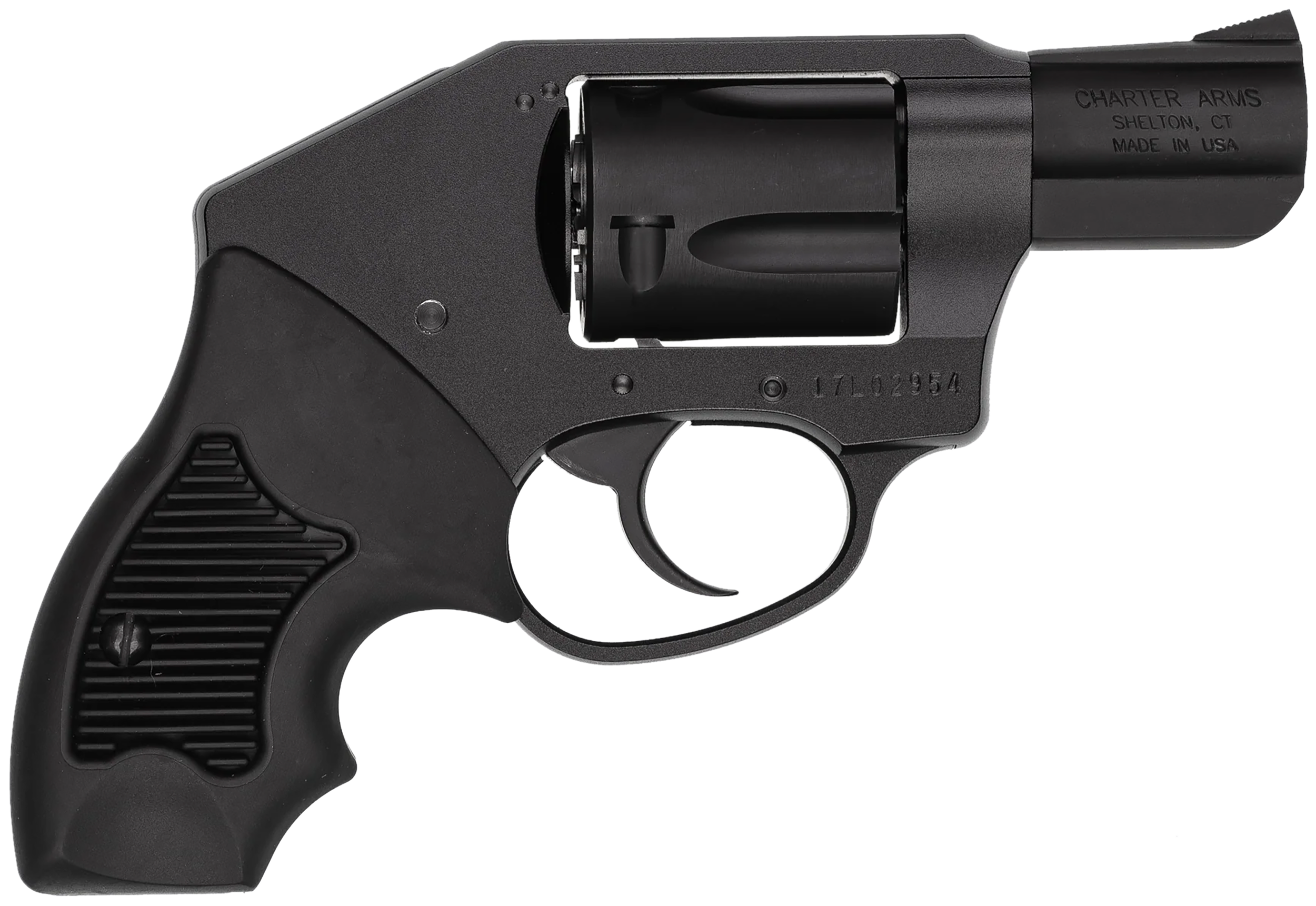 Charter Arms Off Duty 38 Special 2 Inch 5 Rounds Black Passivate Compact Grip