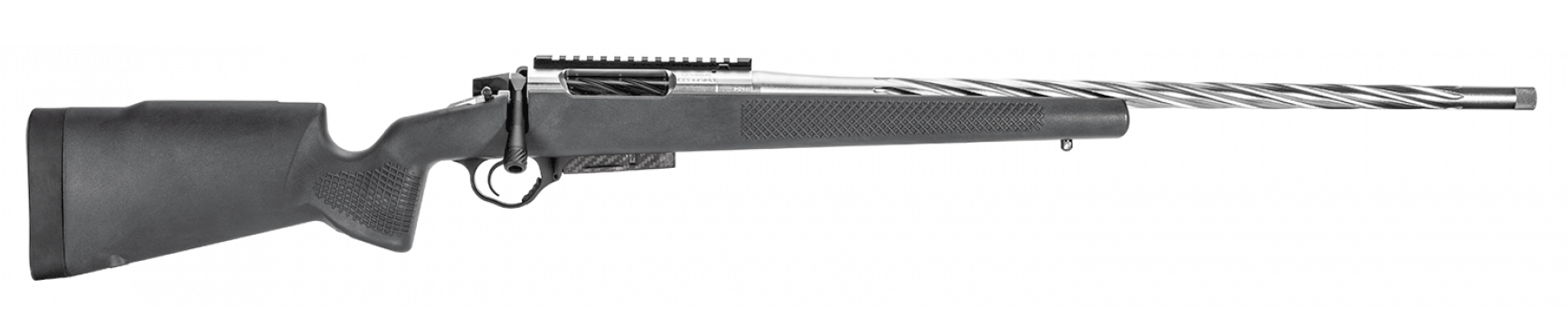 Seekins Precision 0011710065 Havak Pro Hunter PH2 7mm Rem Mag Caliber with 3+1 Capacity, 26" Fluted Barrel, Stainless Steel Metal Finish & Black Synthetic Stock (Full Size)