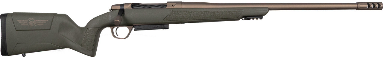 Christensen Arms 8011500500 Evoke  Full Size 7mm Rem Mag 4+1 22" Burnt Bronze Cerakote #4 Contour Threaded Barrel, Gray w/Bronze Logo Hybrid Hunter w/Picatinny Rail Synthetic Stock