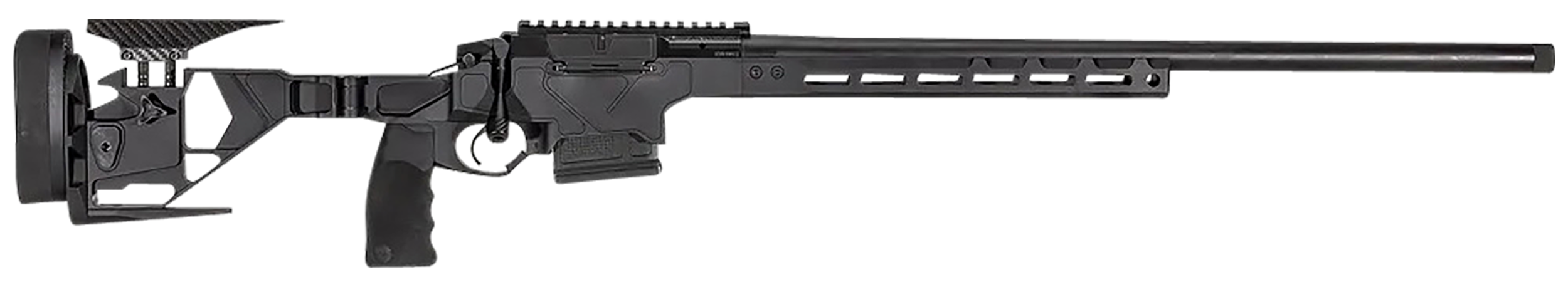 Seekins Precision 0011710109BLK Havak HIT Full Size 6mm GT 3+1 24" Black Threaded Barrel, Picatinny Rail Steel Receiver, Adjustable Folding Aluminum Chassis, AR-Style Vertical Grip